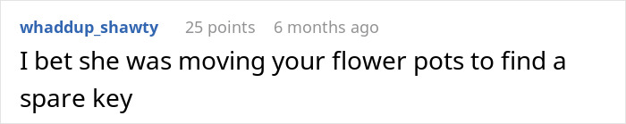 Screenshot of a Reddit comment discussing tenant harassment by an entitled sister believing family ties grant free pass. Screenshot of a Reddit comment discussing tenant harassment by an entitled sister believing family ties grant free pass.