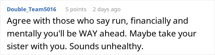 Screenshot of an online comment discussing a woman who hasn&rsquo;t worked since 2006 demanding her child drop out of college.