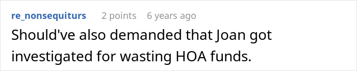 Comment on HOA president harassing couple, mentioning HOA funds investigation and community conflict. Comment on HOA president harassing couple, mentioning HOA funds investigation and community conflict.