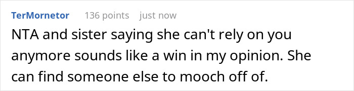 Screenshot of an online comment discussing a woman fleeing her home after family pressures to be a free nanny. Screenshot of an online comment discussing a woman fleeing her home after family pressures to be a free nanny.