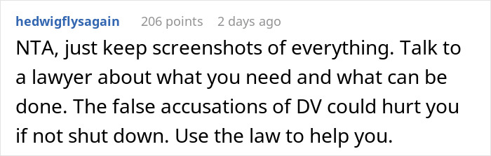 Comment advising to keep screenshots, consult a lawyer, and use the law against false accusations in an unemployed woman cheating case. Comment advising to keep screenshots, consult a lawyer, and use the law against false accusations in an unemployed woman cheating case.