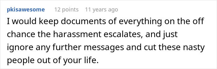 Comment advising to keep documents and cut toxic friends to protect new career and reveal true colors.
