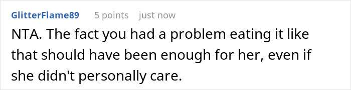 Screenshot of an online comment where a user discusses a wife furious after husband embarrasses her in front of her parents.