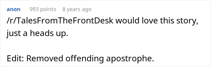Text post from a user warning a story about a scammer failing at a hotel receptionist’s $2k laundering attempt. Text post from a user warning a story about a scammer failing at a hotel receptionist’s $2k laundering attempt.