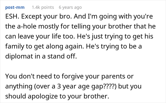 User comment discussing family conflict where a woman refuses parents access to her baby due to past issues. User comment discussing family conflict where a woman refuses parents access to her baby due to past issues.
