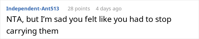 Online conversation screenshot showing a comment about coworkers and HR involving a workplace conflict.