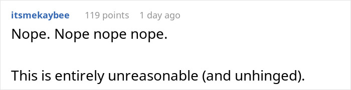 Screenshot of a social media comment expressing strong disagreement, related to engagement hold late boyfriends ashes.