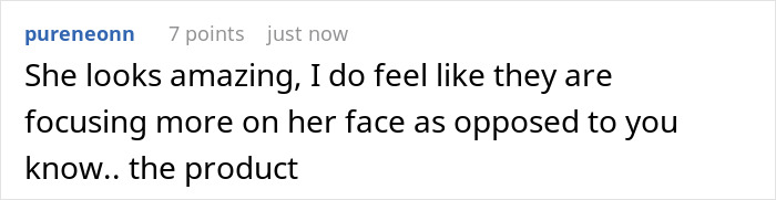 Reddit screenshot with a comment about Rihanna distorted lingerie photos noting focus on her face rather than the product Reddit screenshot with a comment about Rihanna distorted lingerie photos noting focus on her face rather than the product