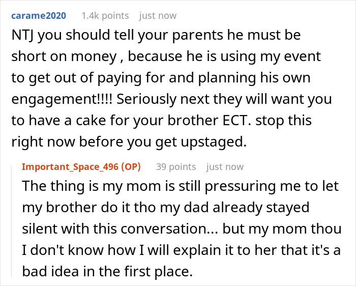 Guy plans engagement proposal during sister's wedding, causing conflict as bride calls him a bridezilla and says no way.