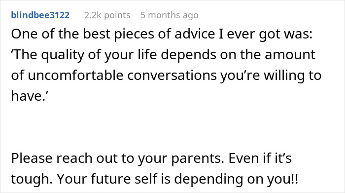 Text post about overcoming challenges with advice on having difficult conversations and reaching out to parents for support.