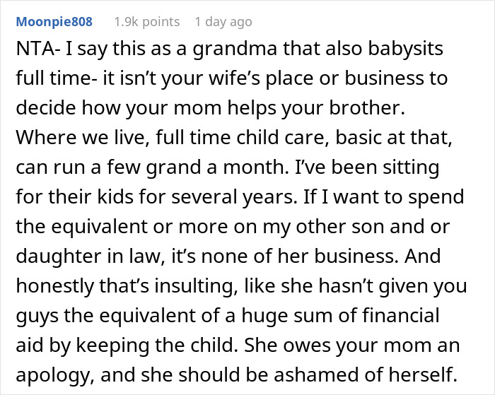 MIL Helps Couple With Childcare, Loses It After DIL Criticizes Her For Paying Her Own Son&rsquo;s Rent