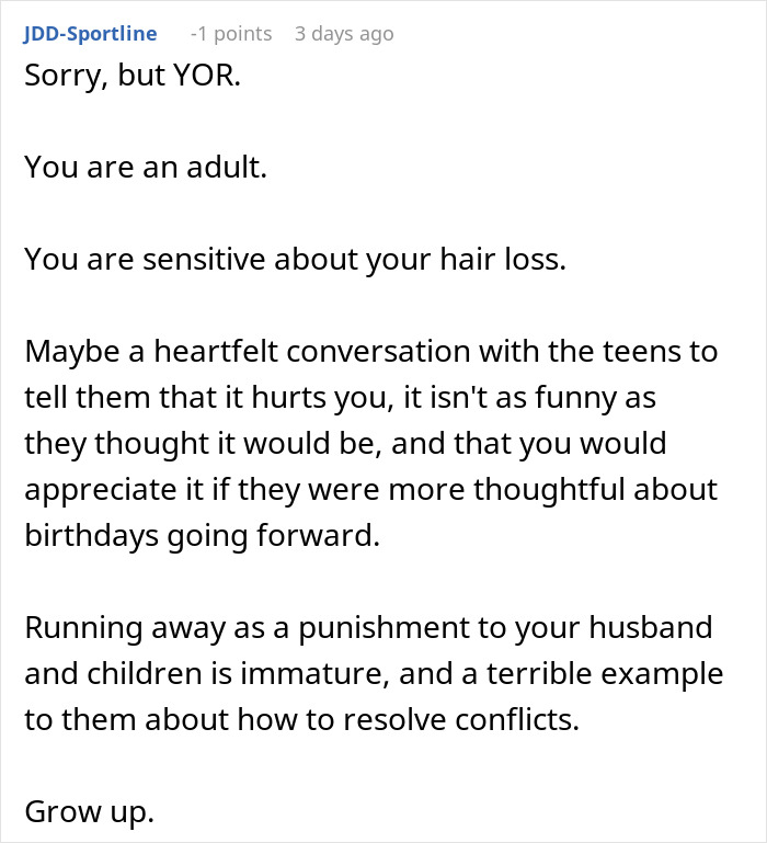 Text comment about stepdaughters&rsquo; gift pushing woman to her limits and her viral conversation with husband.