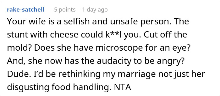 Reddit comment discussing a wife furious after husband embarrasses her in front of her parents. Reddit comment discussing a wife furious after husband embarrasses her in front of her parents.