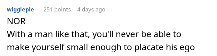 Text post from wigglepie saying a man’s ego can’t be placated when a woman fixes things, highlighting emasculation issues. Text post from wigglepie saying a man’s ego can’t be placated when a woman fixes things, highlighting emasculation issues.