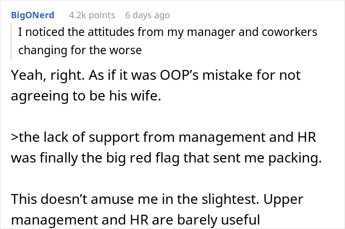 Screenshot of a Reddit post discussing a woman shocked as coworker told others she has a second hubby at work.