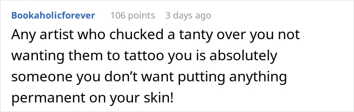 “Ultimate Narcissist”: Woman Gives $100 Off A Tattoo Made By Her As Gift, Mad As SIL Won’t Use It “Ultimate Narcissist”: Woman Gives $100 Off A Tattoo Made By Her As Gift, Mad As SIL Won’t Use It