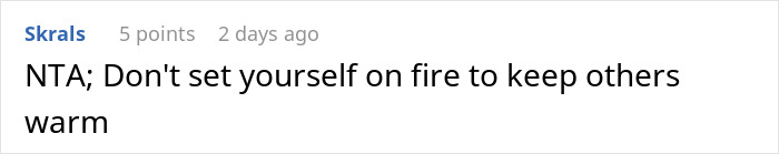 Screenshot of an online comment discussing a woman who hasn&rsquo;t worked since 2006 demanding her child drop out of college.