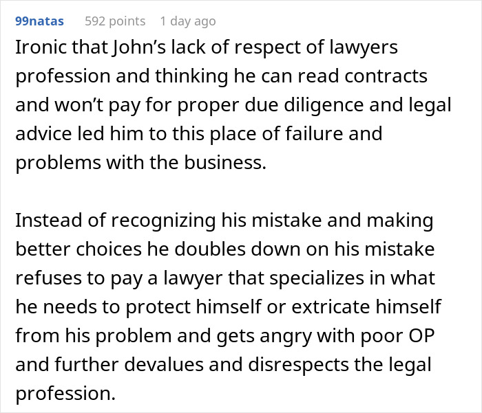 Text discussing a woman who refuses to risk her new career by giving free advice and sees her friends&rsquo; true colors.