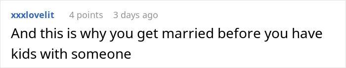 Screenshot of Reddit comment referencing GF's ATM, warning to marry before having kids Screenshot of Reddit comment referencing GF's ATM, warning to marry before having kids