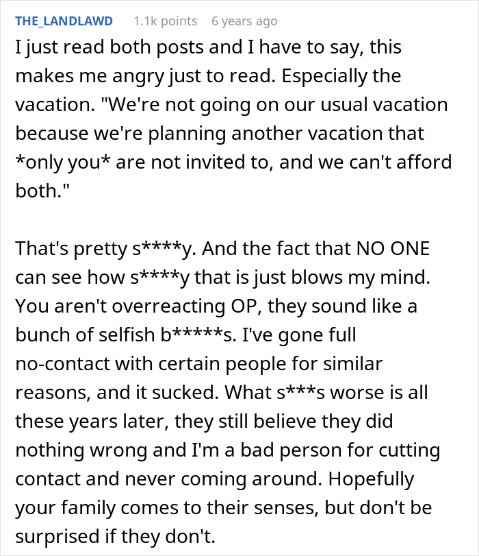 Comment expressing anger over family refusing to include guy in girl days, highlighting immaturity and need to grow up. Comment expressing anger over family refusing to include guy in girl days, highlighting immaturity and need to grow up.