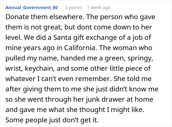 Comment on coworker’s passive-aggressive gift from daycare worker discussing truth revealed later in conversation. Comment on coworker’s passive-aggressive gift from daycare worker discussing truth revealed later in conversation.
