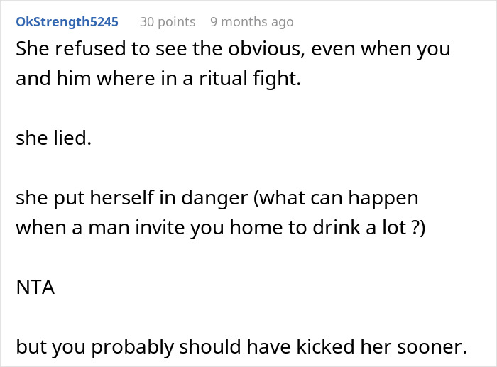Screenshot of a forum comment discussing a male bestie making a move and the girlfriend calling the boyfriend for rescue.