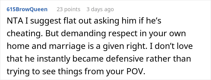 Forum comment discussing a guy&rsquo;s relationship with a female colleague crossing work-wife boundaries and real wife&rsquo;s reaction.