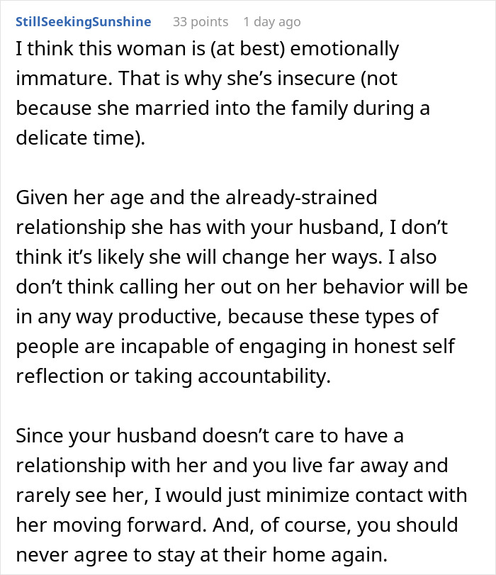 Pregnant woman rejects expired food in pantry from 1999, causing tension with mother-in-law over meals offered.