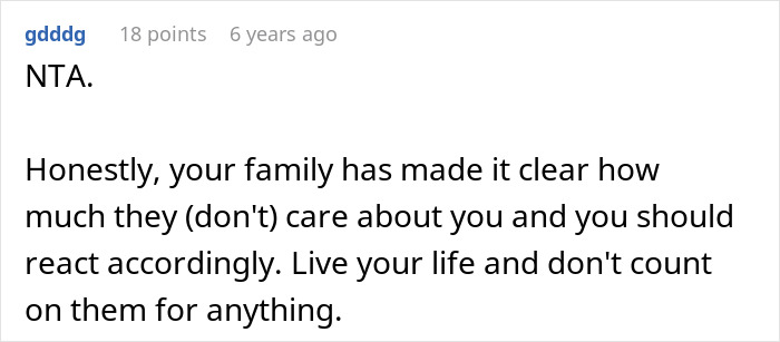 Screenshot of a Reddit comment discussing a guy furious about being excluded from family girl days due to immaturity and need to grow up. Screenshot of a Reddit comment discussing a guy furious about being excluded from family girl days due to immaturity and need to grow up.