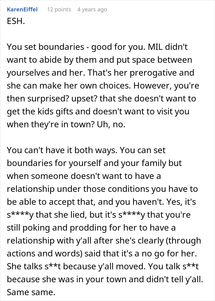 Text discussing setting boundaries and the impact of lying MIL on ruining family realationships and trust. Text discussing setting boundaries and the impact of lying MIL on ruining family realationships and trust.