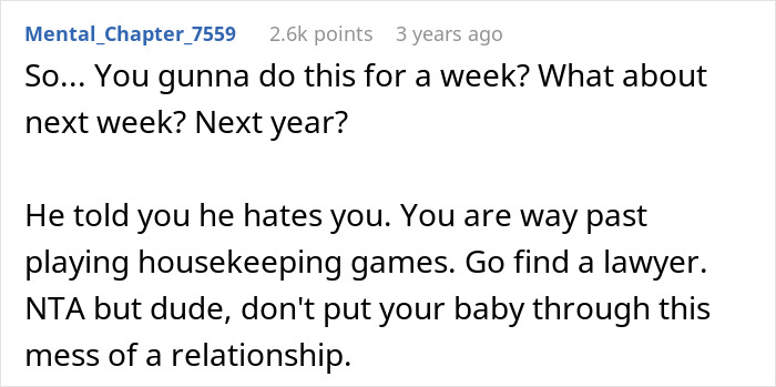 Screenshot of online forum post discussing relationship struggles where a working wife faces criticism from man-child hubby.