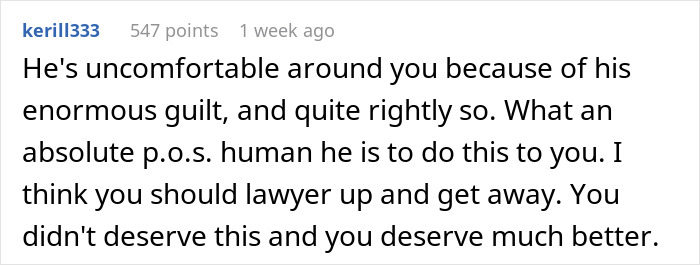 Screenshot of an online comment discussing co-parenting challenges after a bipolar man leaves his pregnant wife for a younger lover.