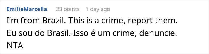 Comment on a forum post, with user EmilieMarcella expressing concern about grandparents spanking a 3-year-old, urging to report them.