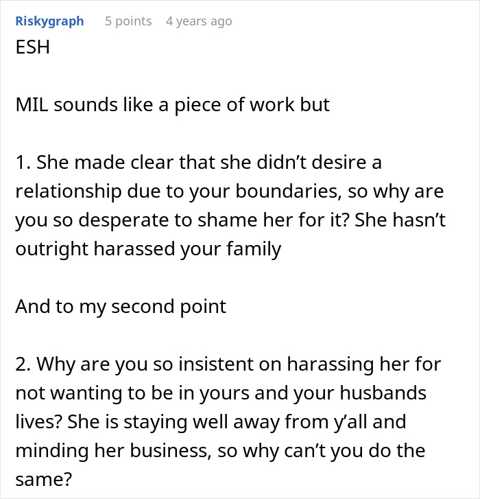 Comment discussing how lying MIL contributes to ruining family relationships by causing harassment and boundary issues. Comment discussing how lying MIL contributes to ruining family relationships by causing harassment and boundary issues.