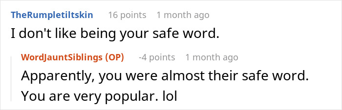 Screenshot of a humorous online conversation with a man’s snarky comment and a witty reply. Screenshot of a humorous online conversation with a man’s snarky comment and a witty reply.