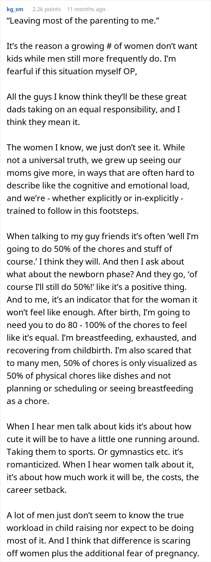 Screenshot of Reddit post about parenting, mom regrets becoming a parent and feeling resentful toward her husband Screenshot of Reddit post about parenting, mom regrets becoming a parent and feeling resentful toward her husband