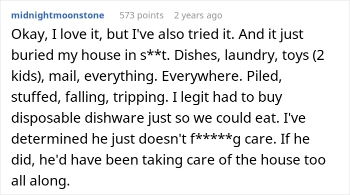 Comment on wife deciding to live life like her husband causing chaos at home, leaving him frustrated and fuming.