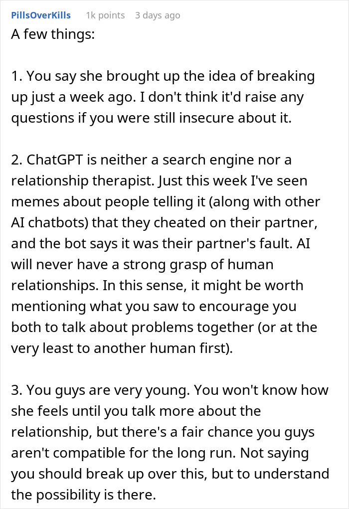 Woman uses AI as personal relationship coach while girlfriend panics after discovering she’s seeking upgrades. Woman uses AI as personal relationship coach while girlfriend panics after discovering she’s seeking upgrades.