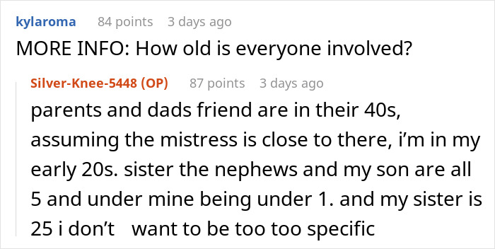 Screenshot of a forum discussing a dad’s mistress texting his adult daughter, exposing a months-long affair and devastating the mom. Screenshot of a forum discussing a dad’s mistress texting his adult daughter, exposing a months-long affair and devastating the mom.