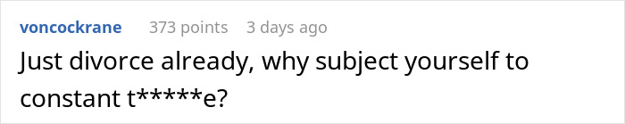 Screenshot of an online comment reacting to a viral conversation about a stepdaughters&rsquo; gift pushing a woman to her limits.