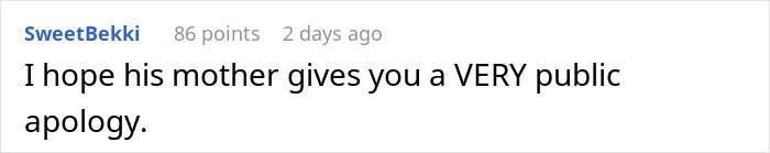 Screenshot of a Reddit comment expressing hope for a public apology after man shows his true colors assuming fiancée is pregnant. Screenshot of a Reddit comment expressing hope for a public apology after man shows his true colors assuming fiancée is pregnant.