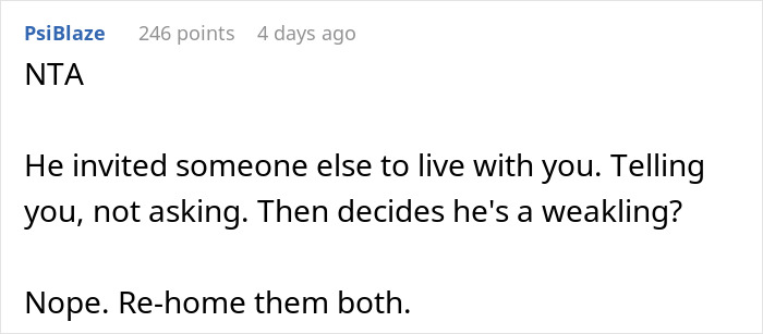 Comment discussing a husband bothering his wife who never wears a bra at home, debating relationship boundaries and decisions. Comment discussing a husband bothering his wife who never wears a bra at home, debating relationship boundaries and decisions.