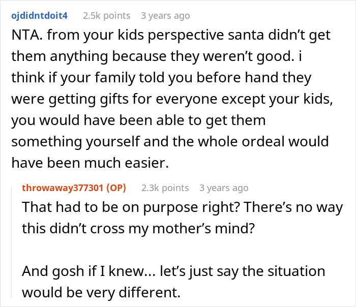 Woman Gobsmacked After Fam Refuses To Give Her “Spoiled” Kids Xmas Presents Woman Gobsmacked After Fam Refuses To Give Her “Spoiled” Kids Xmas Presents
