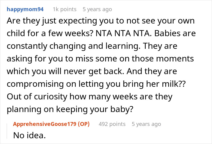 Screenshot of a Reddit conversation about a cousin with cancer wanting to borrow a baby to experience motherhood. Screenshot of a Reddit conversation about a cousin with cancer wanting to borrow a baby to experience motherhood.