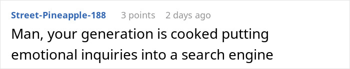 User comment on Reddit discussing the trend of using AI as a personal relationship coach and emotional t**l. User comment on Reddit discussing the trend of using AI as a personal relationship coach and emotional t**l.