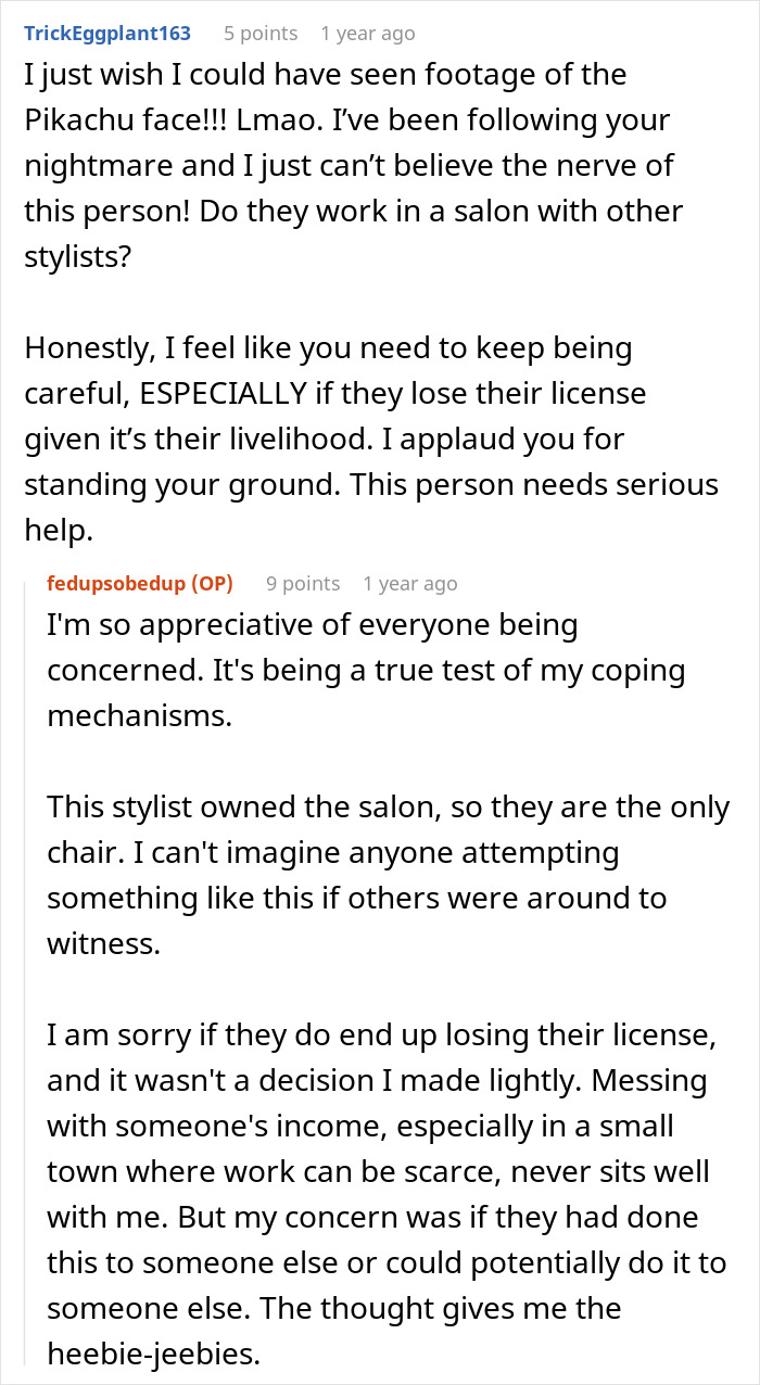 Reddit user shares a crazy story about her hair stylist and finding a weird shrine related to her hair.