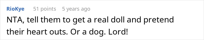 Screenshot of a Reddit comment expressing discomfort about cousin with cancer wanting to borrow baby to experience motherhood.