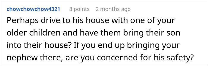 Comment on a parenting forum discussing concerns about babysitting a nephew when a mom of 6 feels stressed and overwhelmed.