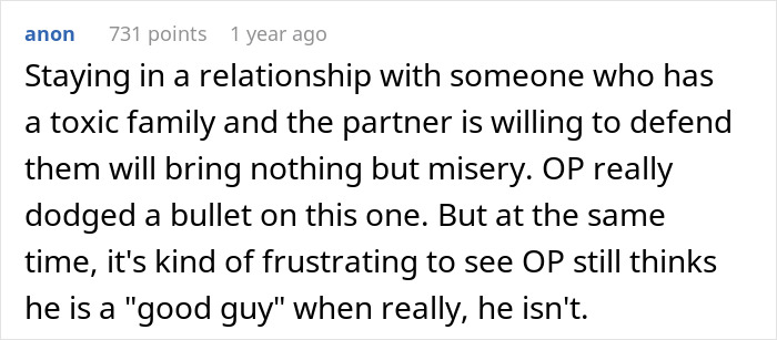 Spineless Guy Ignores GF’s Worries About His Toxic Fam, Ends Up Single As She Can’t Take It Anymore Spineless Guy Ignores GF’s Worries About His Toxic Fam, Ends Up Single As She Can’t Take It Anymore