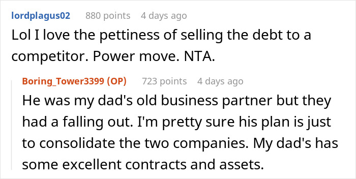 Reddit conversation about emptying father's estate and disputed business debts between former partners. Reddit conversation about emptying father's estate and disputed business debts between former partners.